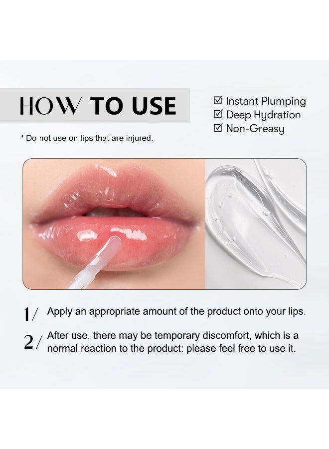 ك أو إي سي سباك الشفاه المكثف 8g -سحق فوري لمعان عالي اللمعان مع حمض الهيالورونيك وزيت جوهوبا في المياه العميقة، التقشير والتغذية للشفاه الكاملة - Image 4