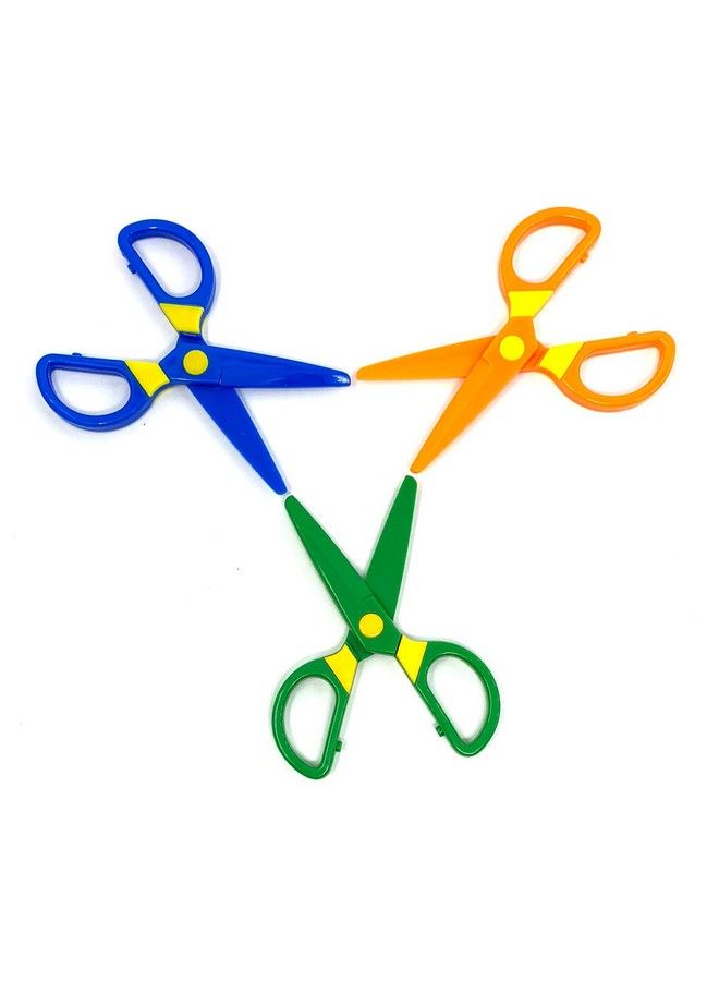 JIALEEY Plastic Childsafe Scissor Set Toddlers Training Scissors Preschool Training Scissors And Children Art Supplies（3Pcs） - Image 3