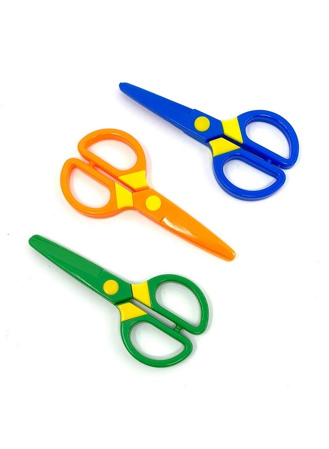 JIALEEY Plastic Childsafe Scissor Set Toddlers Training Scissors Preschool Training Scissors And Children Art Supplies（3Pcs） - Image 2