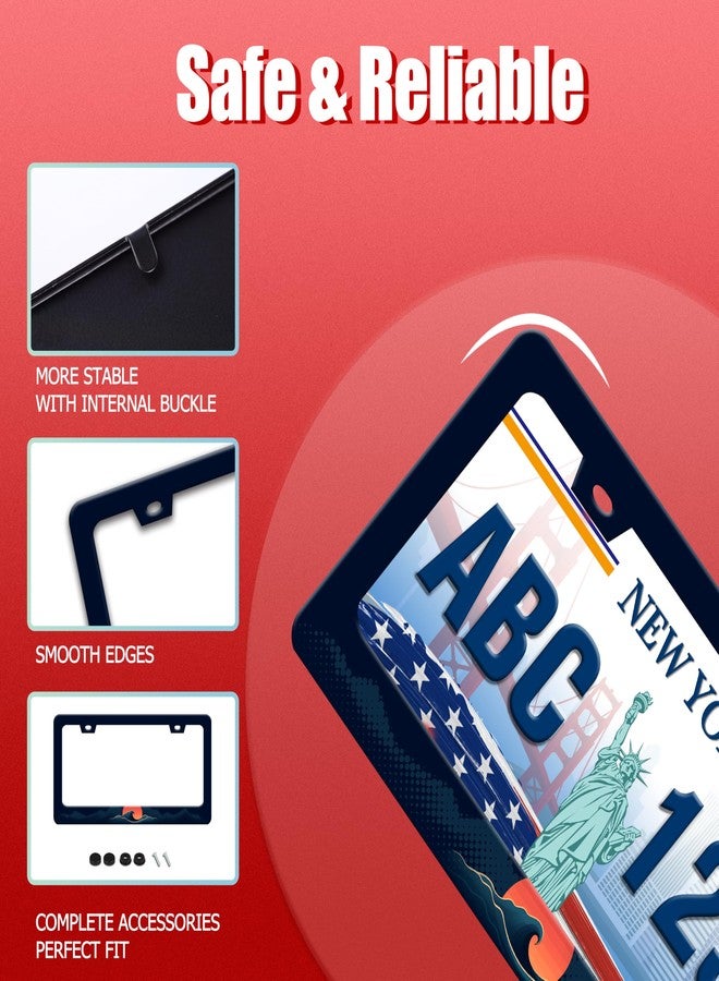 UNINDREM Sun Ocean Waves License Plate Frame Funny Sea Wave Art Stainless Steel License Plate Frames Rust-Proof Auto Parts Decoration with Screws License Plate Holder for Men Women Youth 12x6 Inch - Image 5