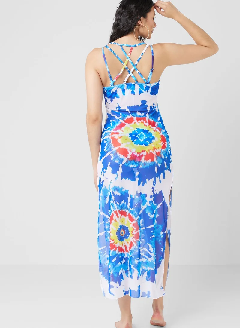 Ginger Printed Beach Cover Up