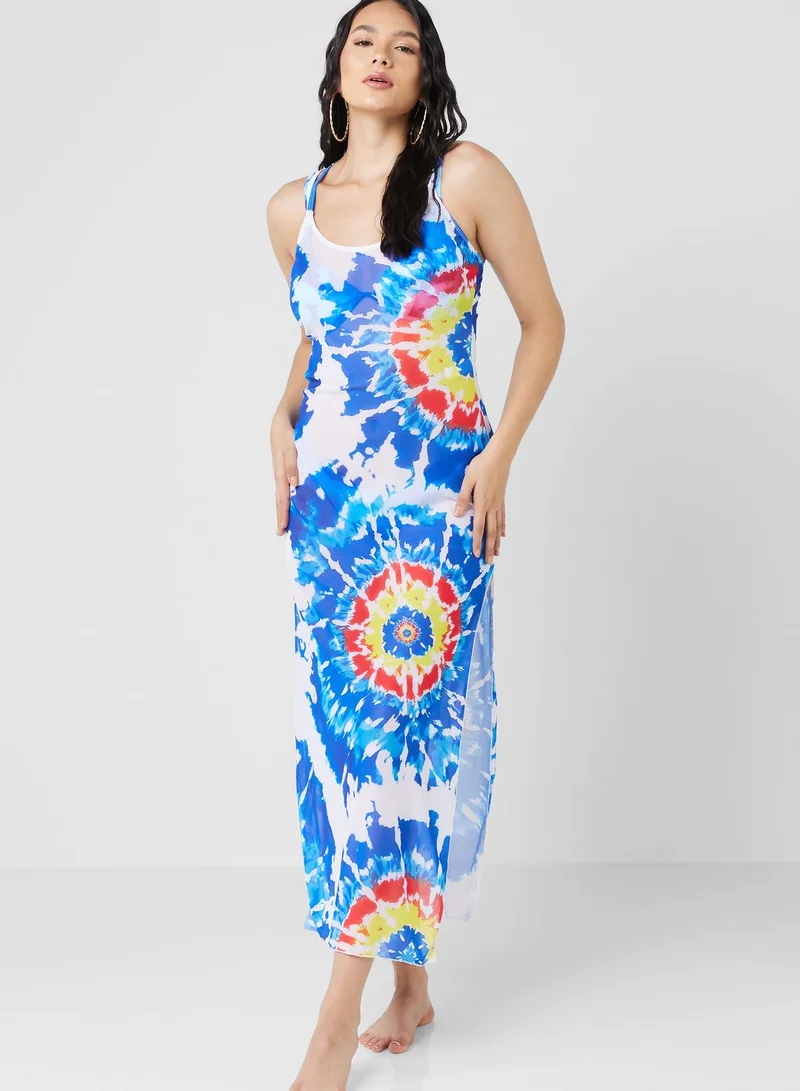Ginger Printed Beach Cover Up