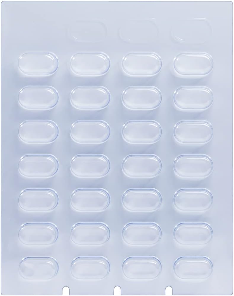 Ezy Dose 28-Day Disposable Blisters for Pill, Medicine, Vitamin, Use with Unit Dose Cold Seal System, Large (Case of 500)