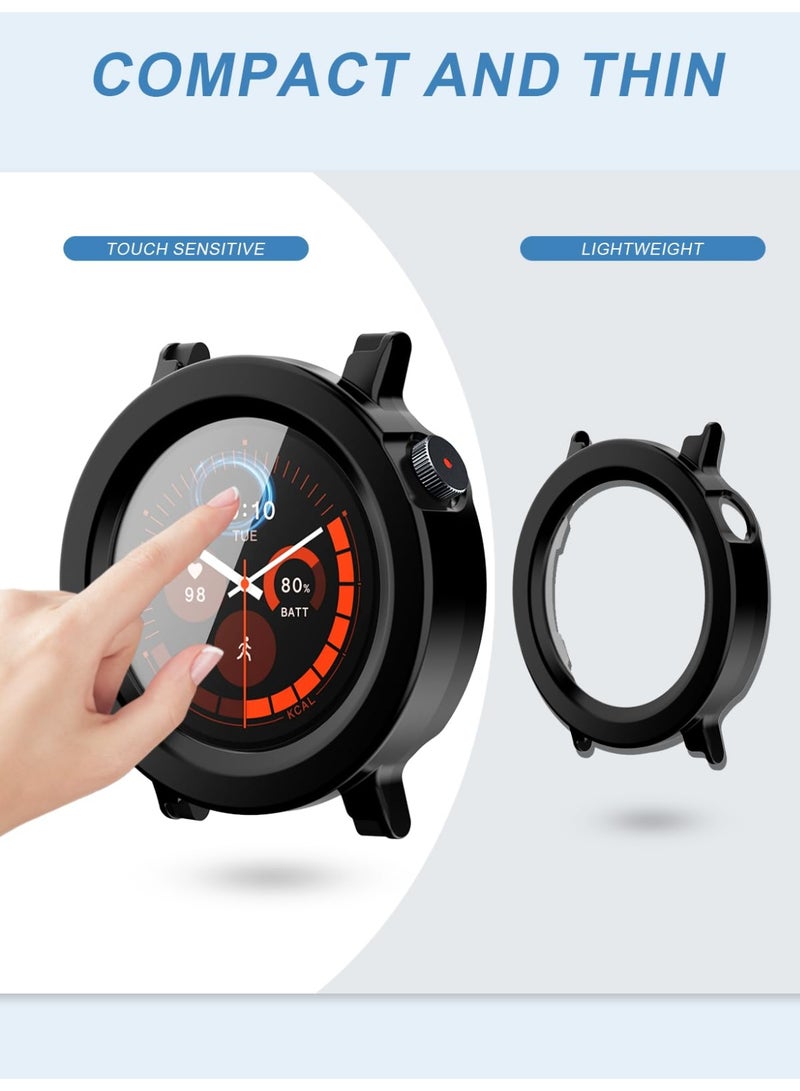 ChicVibe Case for CMF Watch 3 Pro, PC Shell+Tempered Glass Integrated Design, Anti Fall and Scratch Resistant, High-Definition and Transparent, Built-in 9H Tempered Glass Film, Hard PC, Easy to Install, Cover for NOTHING CMF Watch 3 Pro, Black - Image 5