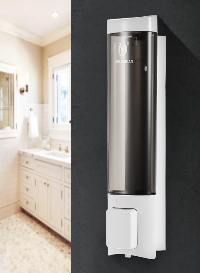 CHUANGDIAN Manual Hand Soap Dispenser Wall Mount Liquid Shampoo Shower Gel Dispenser Hand Cleanser Washroom Lotion Dispenser for Bathroom Restroom Hotel 200ml - Image 3