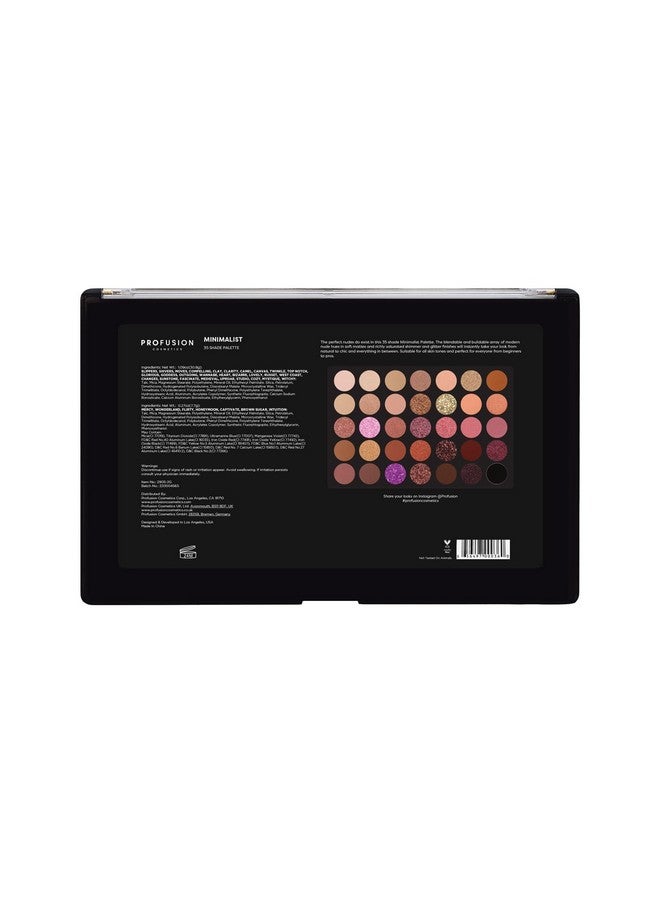Profusion Cosmetics Minimalist 35 Shade Eyeshadow Palette Multicolour - Image 4