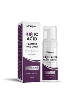 LA Organo Kojic Acid Foaming Face Wash Enriched with Licorice Vitamin C Niacinamide for Skin Brightening & Lightening Reduce Dark Spots Wrinkles & Fine Lines 100 ML  - Image 2