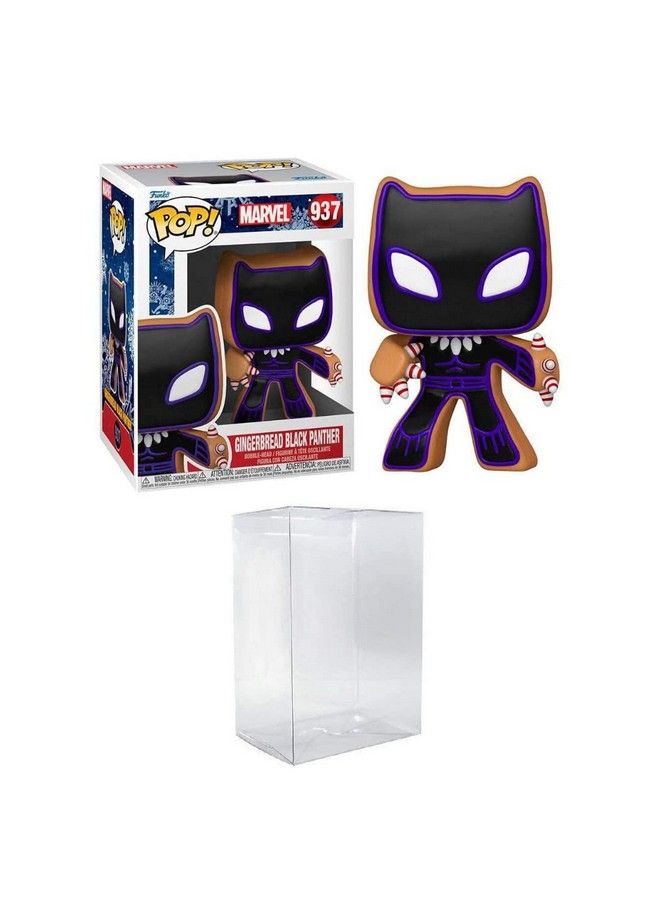 Funko Pop! Marvel: Gingerbread Black Panther Bundled With Ecotek Pop Protector - Image 2