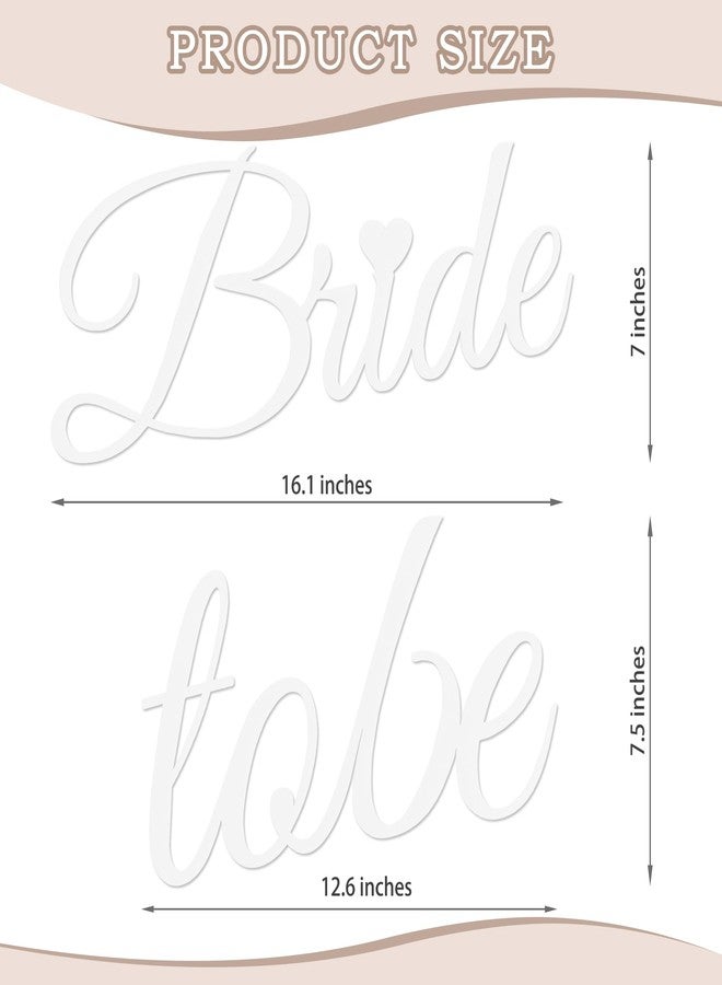 TONIFUL Bride to Be Sign for Backdrop & Balloon Arch,White Felt Letters Bride to Be Sign Bridal Shower Banner Wedding Prop for Bridal Shower,Wedding,Bachelorette Engagement Party - Image 2