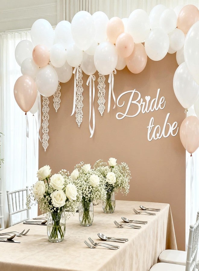 TONIFUL Bride to Be Sign for Backdrop & Balloon Arch,White Felt Letters Bride to Be Sign Bridal Shower Banner Wedding Prop for Bridal Shower,Wedding,Bachelorette Engagement Party - Image 4