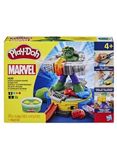 Play-Doh Marvel Hulk Smash & Squish Kids Playset with Bendy Action Figure and Accessories, Imagination Toys for Boys and Girls 4 and Up  - Image 5