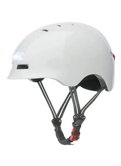 Generic 2022 NEW Bike Cycling Helmet Smart Led Tail Light Bike Adult Electric Bicycle MTB Road Scooter For Sport Urban Helmet Men Women(L: 58-61cm) WHITE  - Image 1
