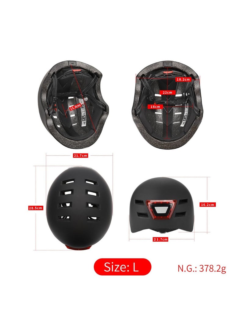 Generic 2022 NEW Bike Cycling Helmet Smart Led Tail Light Bike Adult Electric Bicycle MTB Road Scooter For Sport Urban Helmet Men Women(L: 58-61cm) WHITE  - Image 5