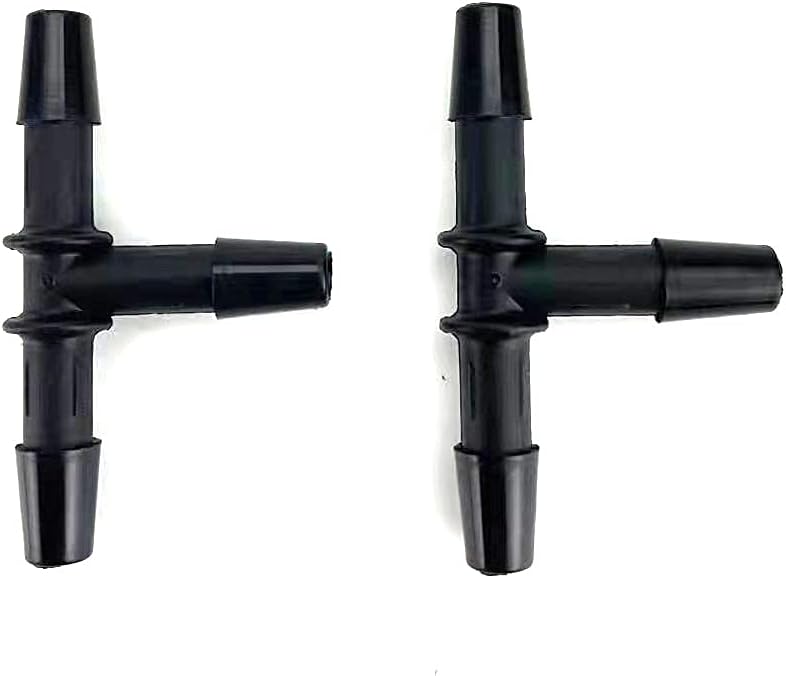 KDP Automotive Heater Hose Connector, Barb Tee (T-1/4“X1/4“X1/4“(Tee: 6X6X6MM), pack of 2 - Image 1