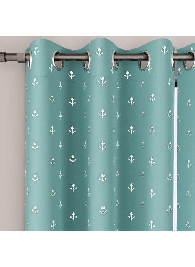 Encasa XO Printed Blackout Curtains 7 ft, 2 pcs | Silver Foil Buti Teal Design I Room Darkening - Blocks 85% Light | Sound and Heat Reduction for Bedroom, Living Room I Machine Wash - pzsku/ZEE38C419C2C9E82594F3Z/45/_/1738305959/be11218b-a87e-42b0-9381-8b2cd82177b2