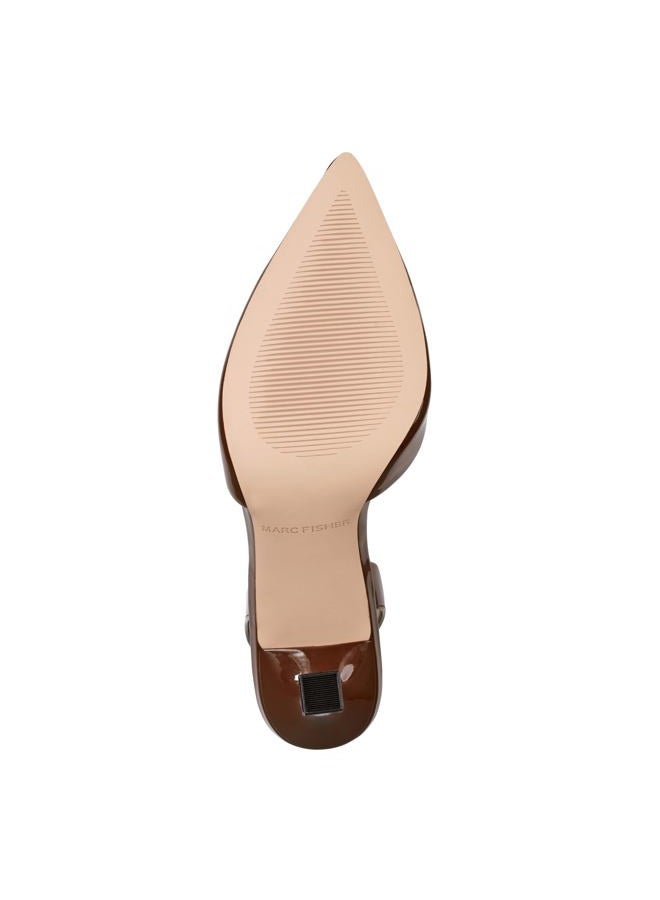 Marc Fisher Women's Hadya Pump, Dark Brown Patent 200, 8.5 - Image 4
