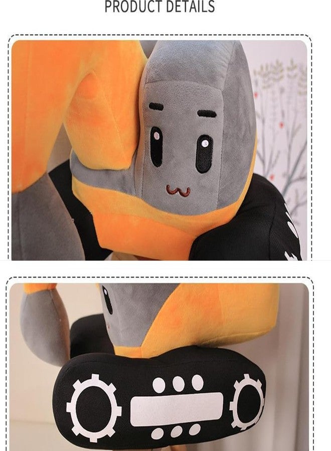 XIAOHONG Excavator Plush Toy,11" Soft Excavator Stuffed Construction Toy Plush Digger Truck Toy Car Plush Pillow,Great Plush Gift for Kids - Image 2