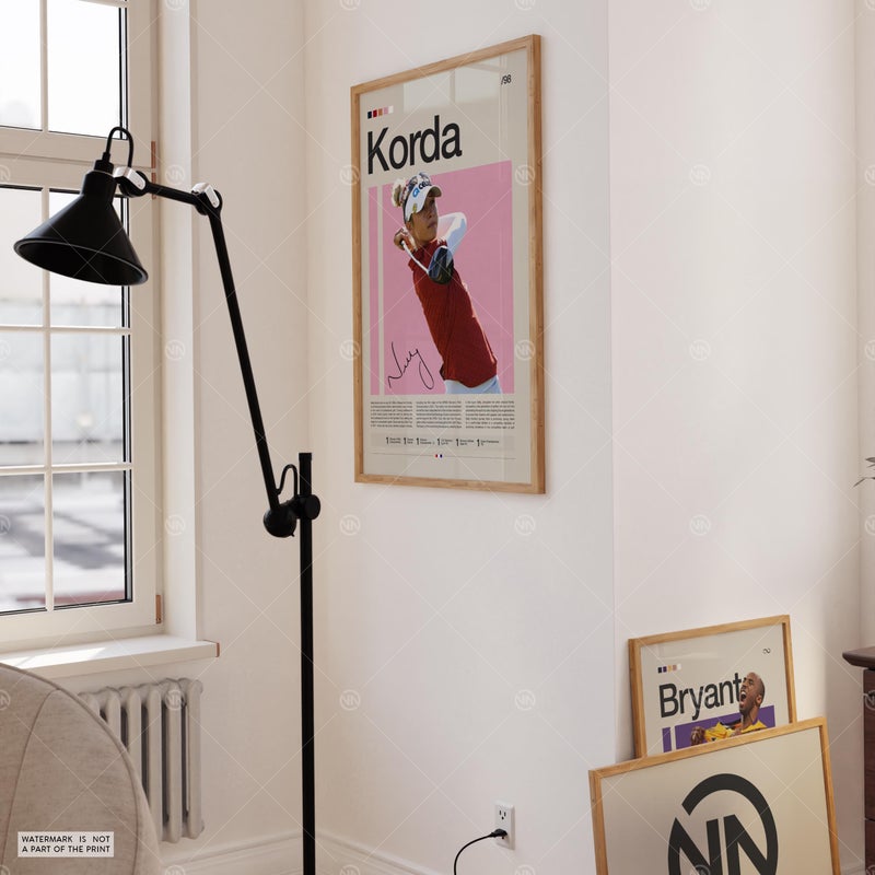 TNESSENTIAL Nelly Korda Poster, Golf Poster, Motivational Poster, Sports Poster, Modern Sports Art, Golf Gifts, Mid Century Modern, Golf Wall Art - Image 3
