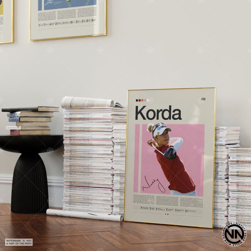 TNESSENTIAL Nelly Korda Poster, Golf Poster, Motivational Poster, Sports Poster, Modern Sports Art, Golf Gifts, Mid Century Modern, Golf Wall Art - Image 4