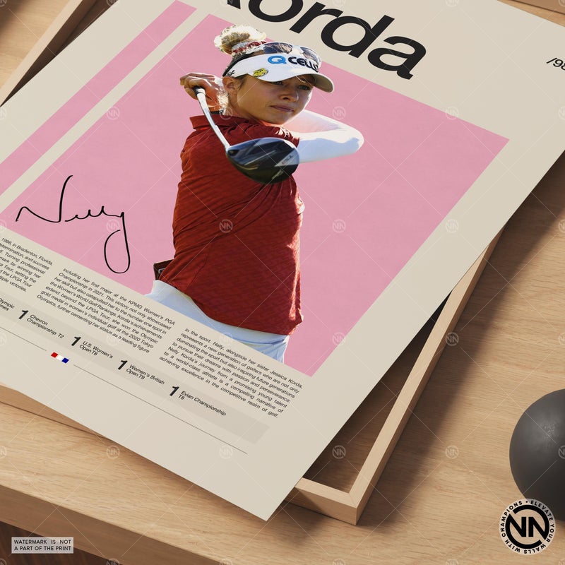 TNESSENTIAL Nelly Korda Poster, Golf Poster, Motivational Poster, Sports Poster, Modern Sports Art, Golf Gifts, Mid Century Modern, Golf Wall Art - Image 5