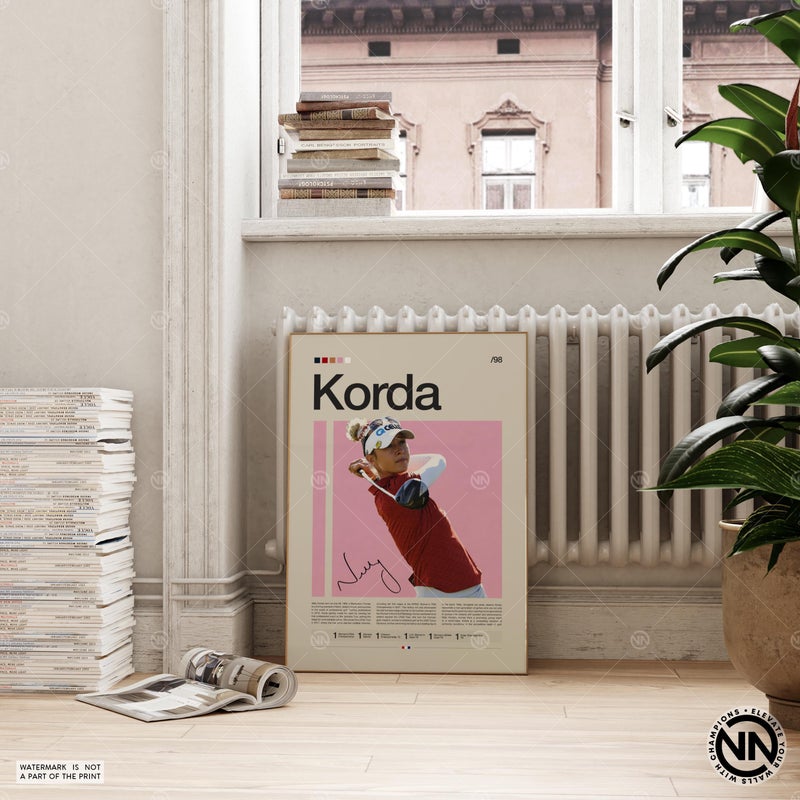 TNESSENTIAL Nelly Korda Poster, Golf Poster, Motivational Poster, Sports Poster, Modern Sports Art, Golf Gifts, Mid Century Modern, Golf Wall Art - Image 2