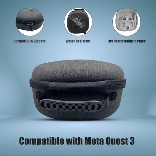 IRUSU Ethylene Vinyl Acetate (Eva) Carrying Case For Meta Quest 3. Ultimate Travel Companion For Your Meta Quest 3 Which Is Crafted From Durable Eva Material For Robust, Grey - Image 2