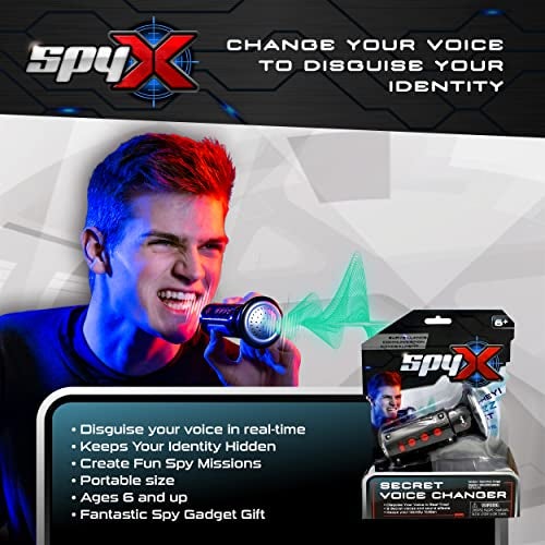 SpyX / Secret Voice Changer. Voice Synthesizer Spy Toy to Disguise Your Voice in Real-time! Junior Secret Agent / Ninja Toy Gadget. Multi-Voice Amplifier Megaphone for Boys & Girls - Image 2