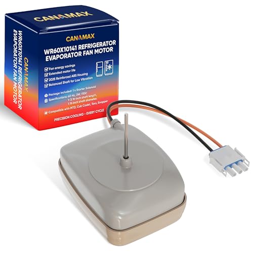 Canamax Premium WR60X10141 Refrigerator Evaporator Fan Motor Replacement for WR60X23584 WR60X31522 AP5955766 PS10063450 WR60X10138 - Compatible with GE Hotpoint Kenmore - Image 1