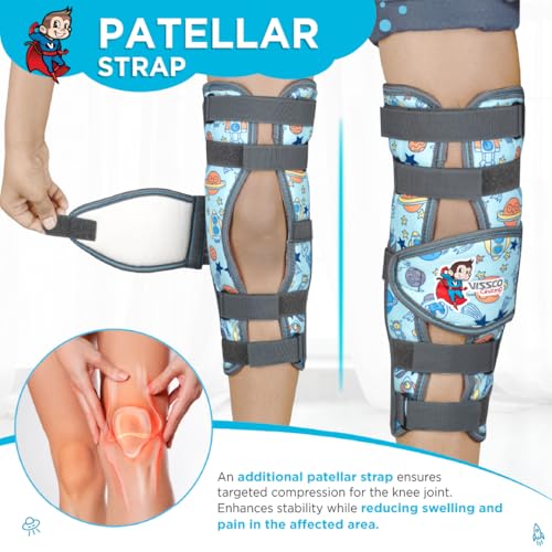 Vissco Champ Knee Brace for Kids (Firm Support) Knee Support for Osteoarthritis of knee joint, Pain Relief, Knee Stabilizer, Joint Injury, Knee Immobilizer - Image 5