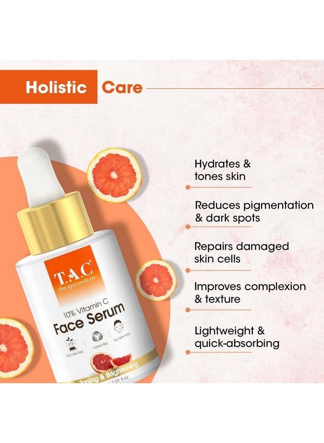 TAC - The Ayurveda Co. - 15% Vitamin C Face Serum For Toning Brightening & Glowing Skin Anti Aging & Anti Wrinkles Increases Skin'S Glow For Women & Men 30Ml - Image 1