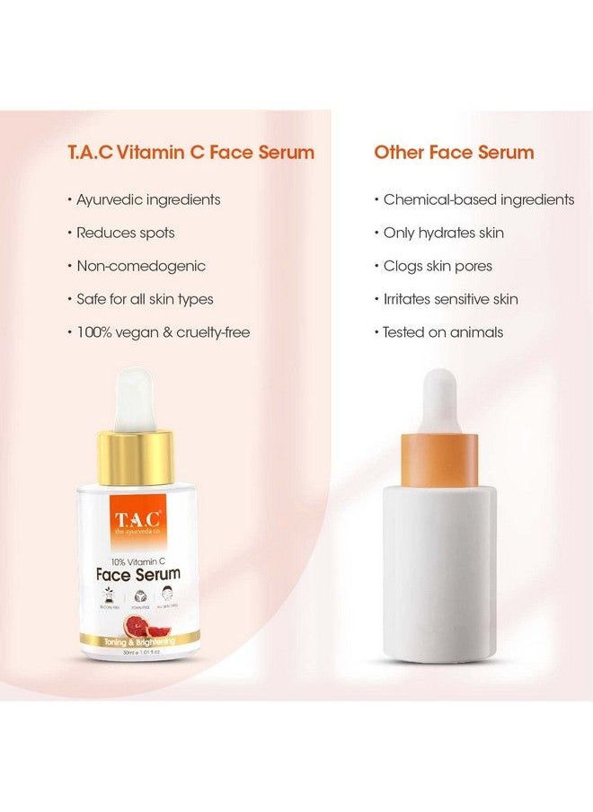 TAC - The Ayurveda Co. - 15% Vitamin C Face Serum For Toning Brightening & Glowing Skin Anti Aging & Anti Wrinkles Increases Skin'S Glow For Women & Men 30Ml - Image 1