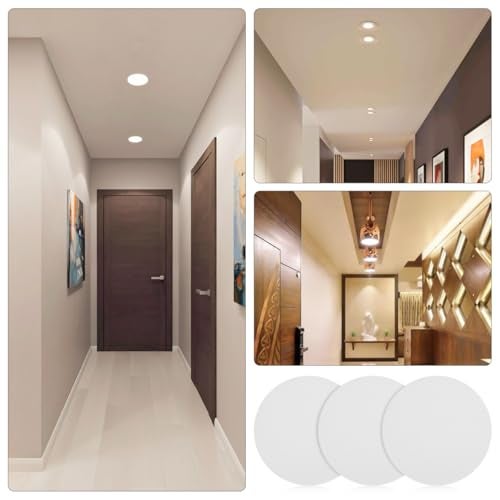 DOITOOL Ceiling Light Diffuser Cover 5.27" Round Lampshade Diffuser Pendant Light Lamp Shade Cover Frosted White Acrylic Board for Drum Lampshades (6PCS) - Image 5