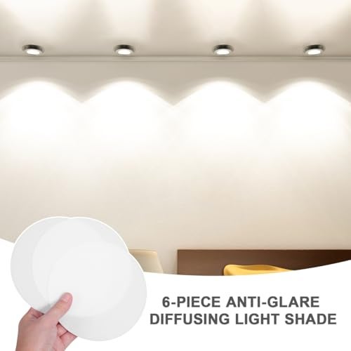 DOITOOL Ceiling Light Diffuser Cover 5.27" Round Lampshade Diffuser Pendant Light Lamp Shade Cover Frosted White Acrylic Board for Drum Lampshades (6PCS) - Image 2