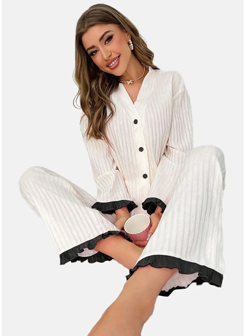 يونيكي White Solid Pyjamas & Top