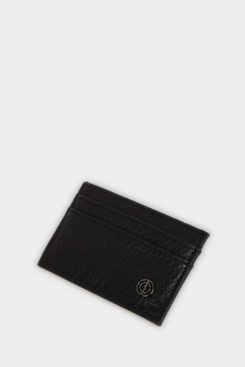 ديفاكتو Man Faux Leather Business Card Wallet