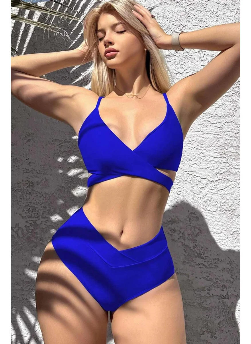 انجلسين Stylish Waist Belt Detail Bikini Top