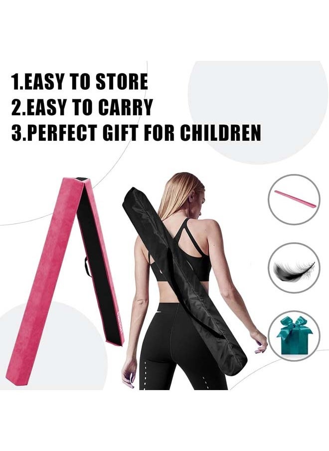 L&E 8ft Folding Balance Beam, Portable Gymnastics Beam Equipment with Non Slip Rubber Base & Suede Cover for Training/Practice/Professional Home Exercise  - Image 3