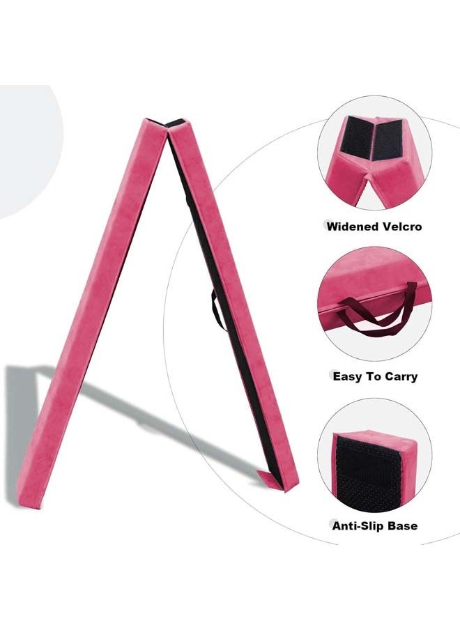 L&E 8ft Folding Balance Beam, Portable Gymnastics Beam Equipment with Non Slip Rubber Base & Suede Cover for Training/Practice/Professional Home Exercise  - Image 4