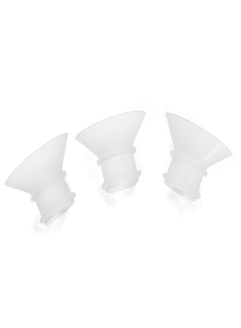 Horigen Electric Breast Pump Replacement Accessory with 3pcs 17mm Flange Inserts Soft Silicone Adapter for XN/MD-2267A Wearable Breast Pump - Image 2