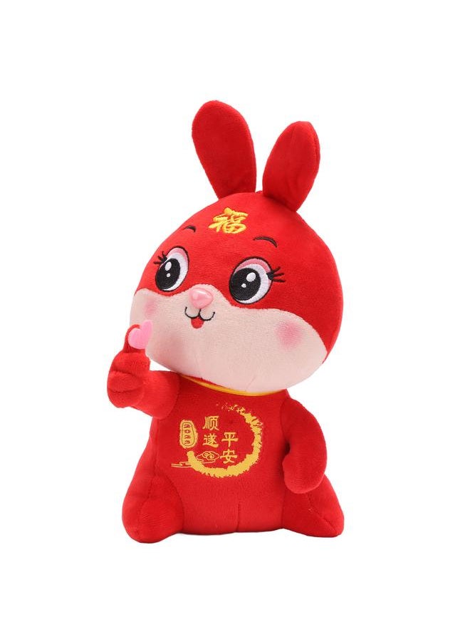 Thoraya Soft Plush Bunny Toy Children Adult Cute New Year Stuffed Animal Toy Doll Home Decoration 10.2 Inch Open Eyes  - Image 1