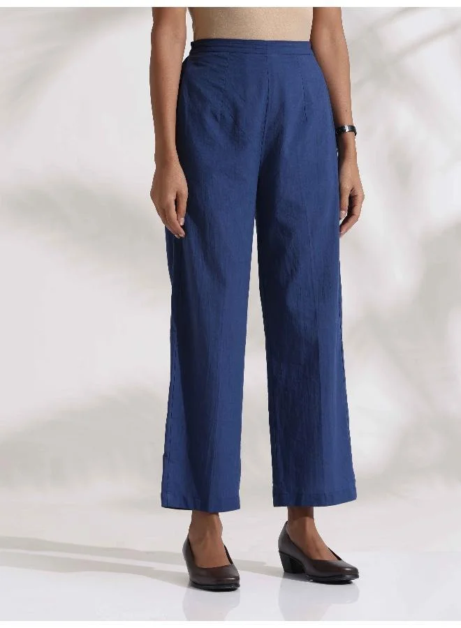 ترو برونز trueBrowns Blue Cotton Print Top & Pants Co-ord Set