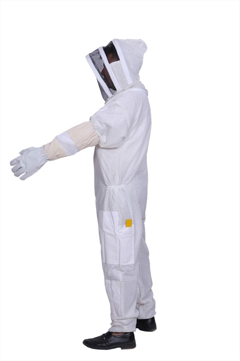 BEEATTIRE Ventilated Bee Suit with Easy Access Veil 3 Layer Mesh Bee Protection New Light Weight Ultra Breeze Max Protection for Professional Beginner Beekeeper Full Beekeeping Costume (XS) - Image 5