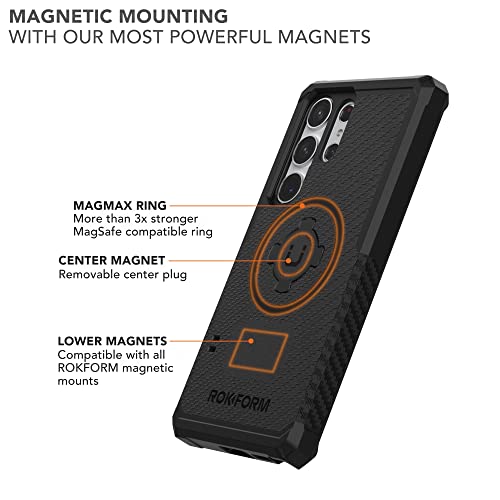 Rokform - Galaxy S23 Ultra Case, Rugged Series, Samsung Protective Cover with RokLock Twist Lock, Drop Tested Military Grade Armor (Black) - Image 5