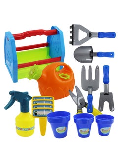 AL QADAH 14 Piece Garden Toys Tool Box Set for Kids Ages 3+ 26x17x20 cm  - Image 1