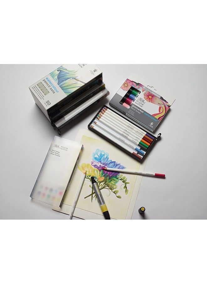 WINSOR & NEWTON Promarker Watercolor Marker Set 6 Count Floral Tones  - Image 3