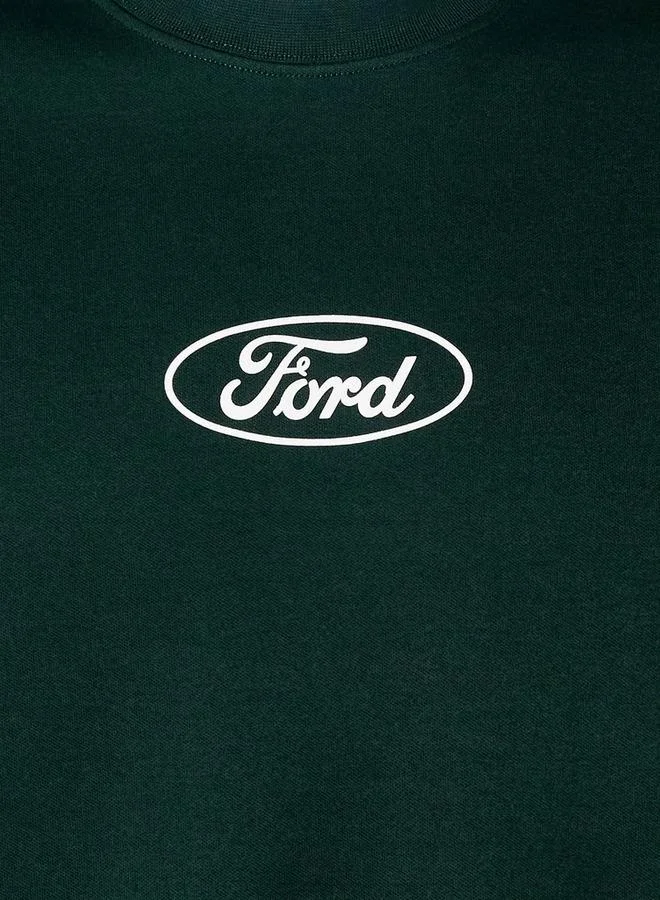 اس بي كاركترز Men Regular Fit Crew Neck Short Sleeves Ford Bronco Print T shirt
