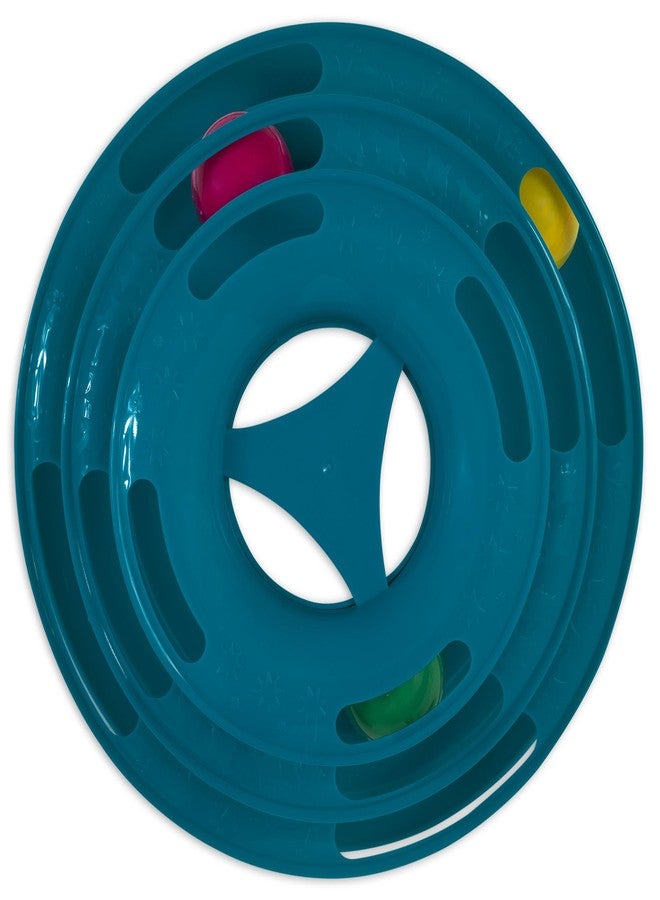 بت زون لعبة بيت زون بيزي بول، برج القطط ذو الثلاثة مستويات، لعبة خشخيشة بلاستيكية، لعبة ممتعة للقطط مع 3 كرات لتنمية غريزة الصيد. - Image 5