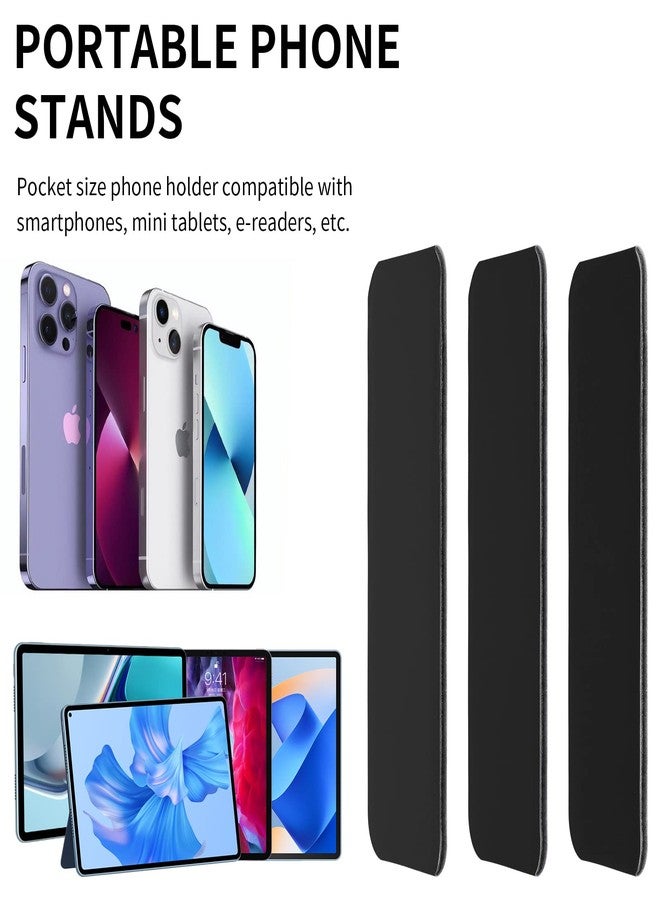 cobee 3 Pack Cell Phone Kickstand, Multi-Angle Kickstands, Horizontal & Vertical Phone Stand, Ultra Slim Phone Stand Stick on Phone Kickstand Holder for Most Smartphones(Black) - Image 4