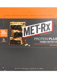 MET-Rx Protein Plus Bar Peanut Butter Cup 9 Bars 3 oz (85 g) Each 