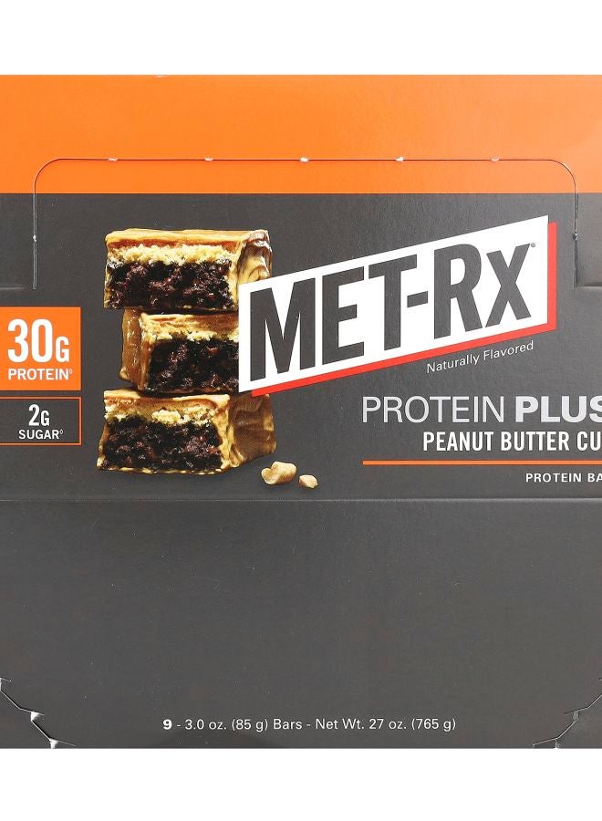 MET-Rx Protein Plus Bar Peanut Butter Cup 9 Bars 3 oz (85 g) Each